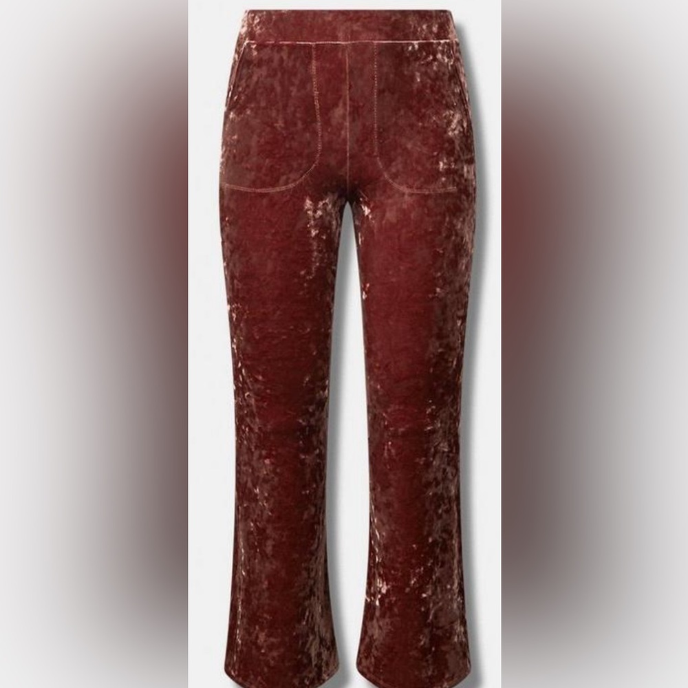 NWT Torrid crushed velvet flare leg pants, torrid size 5 - Picture 3 of 4